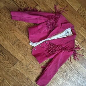 Pioneer Wear Pink Fringe Women's Jacket
